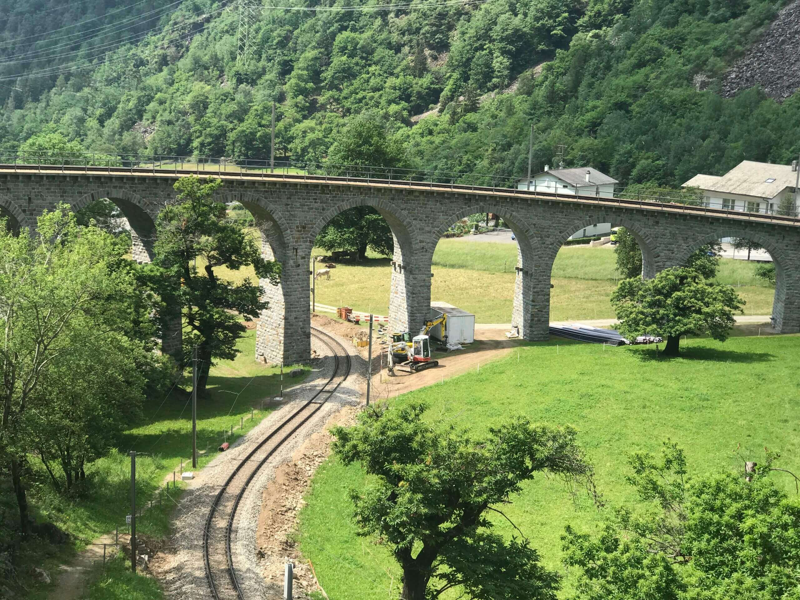 Utallige viadukter som Brusio viadukten