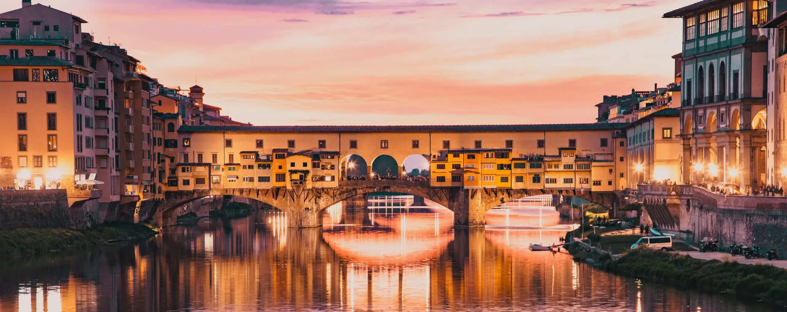 Den berømte Middelalderbro, stenbroen Ponte Vecchio