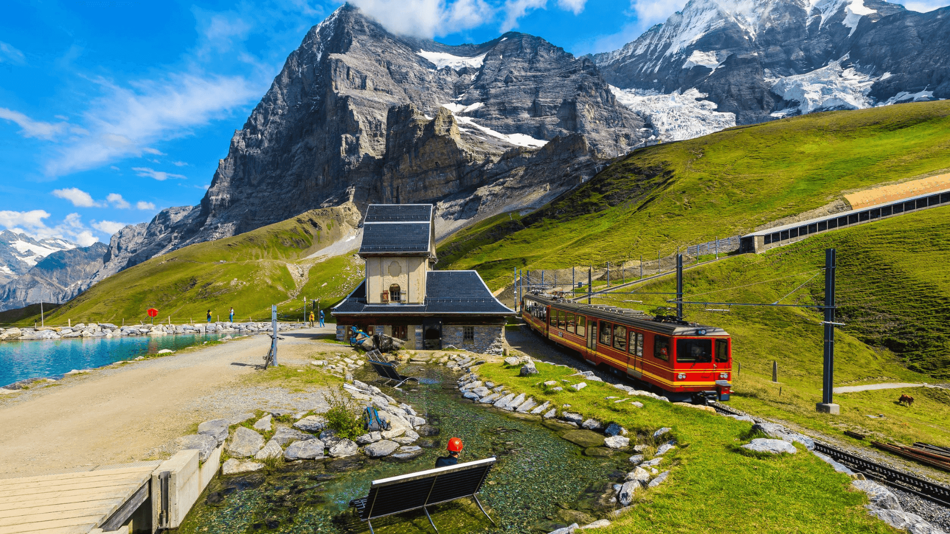 Europas højest beliggende jernbanestation Jungfraujoch 3454 m