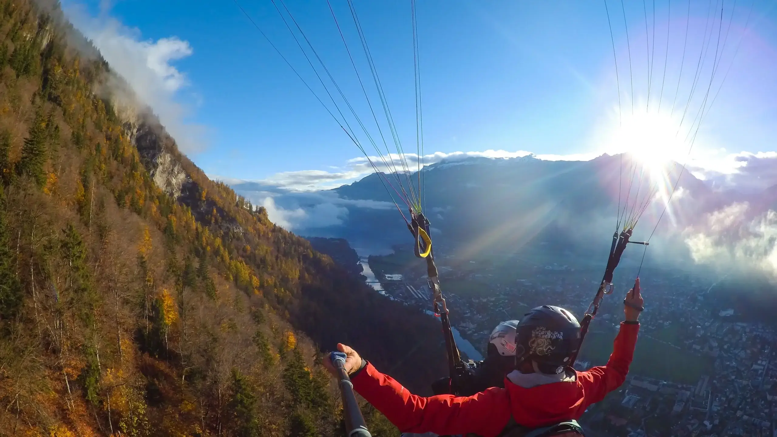 Der er mulighed for paragliding i Interlaken