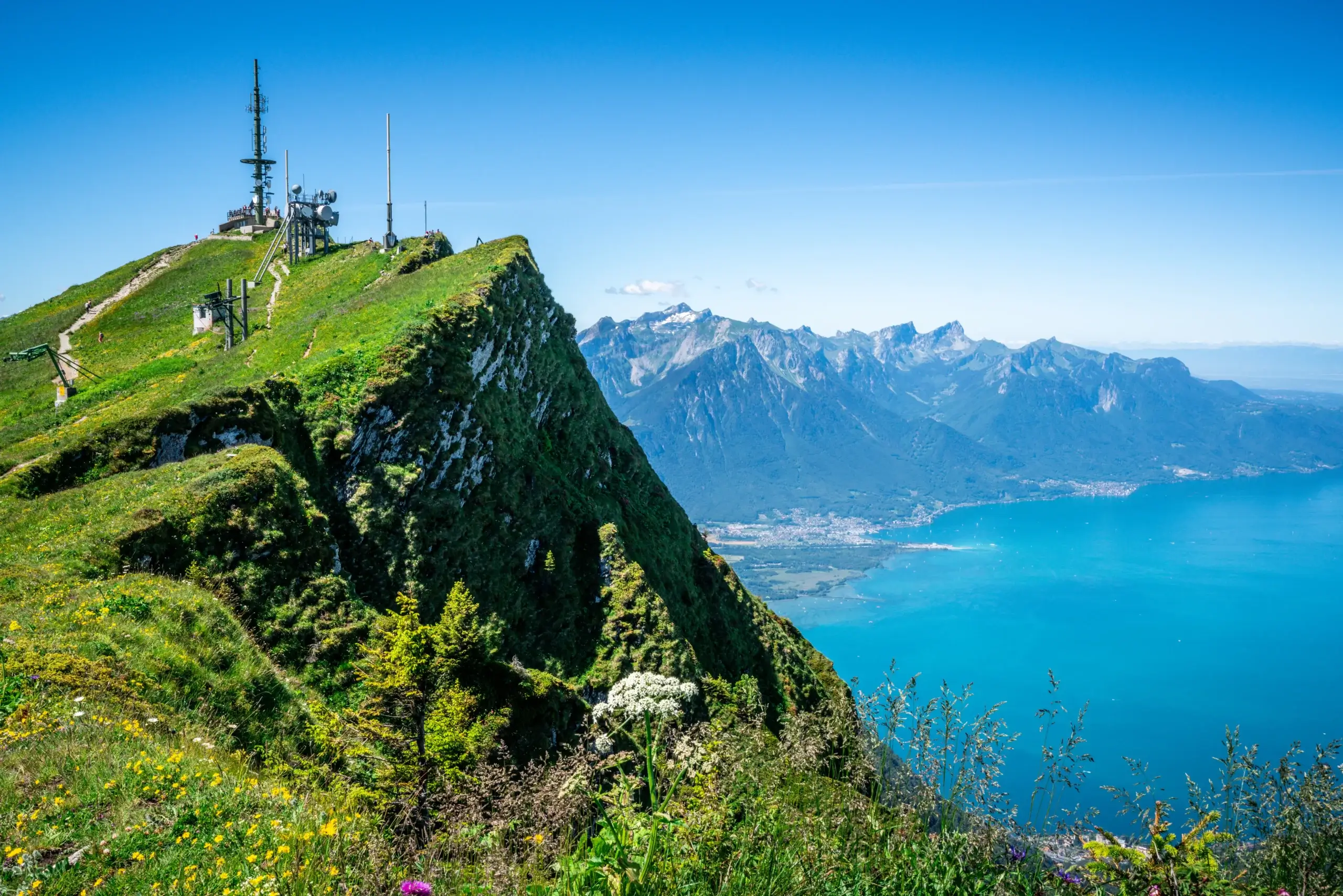 Udsigt fra Rochers-de-Naye i Montreux