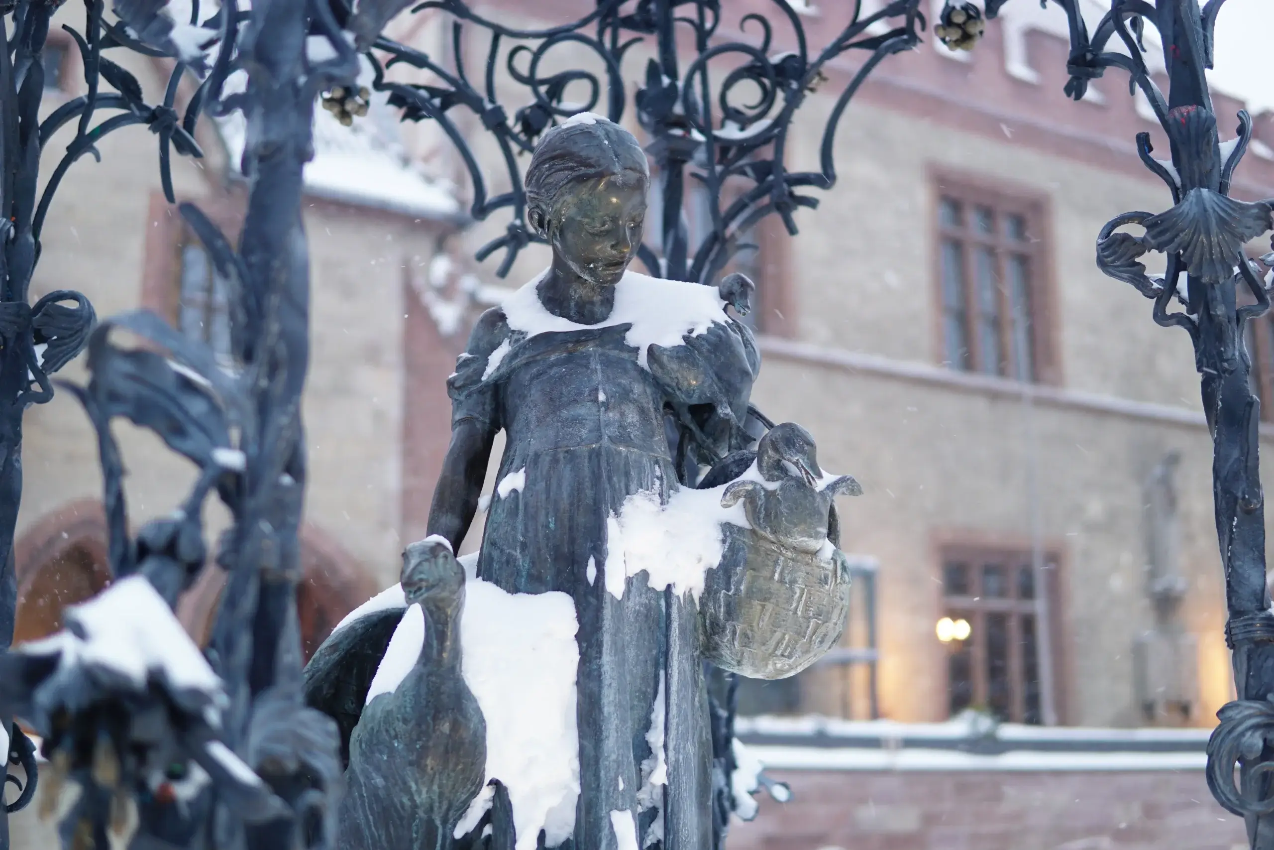 Gänseliesel, også kaldet Goose Girl-statuen i Göttingen