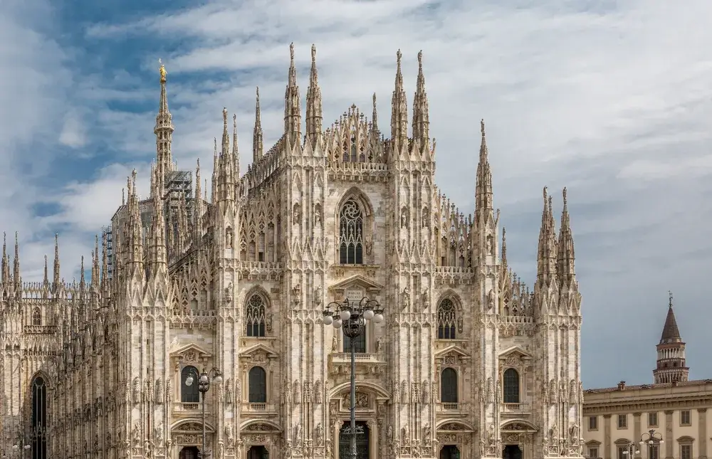 Den gotiske domkirke i Milano