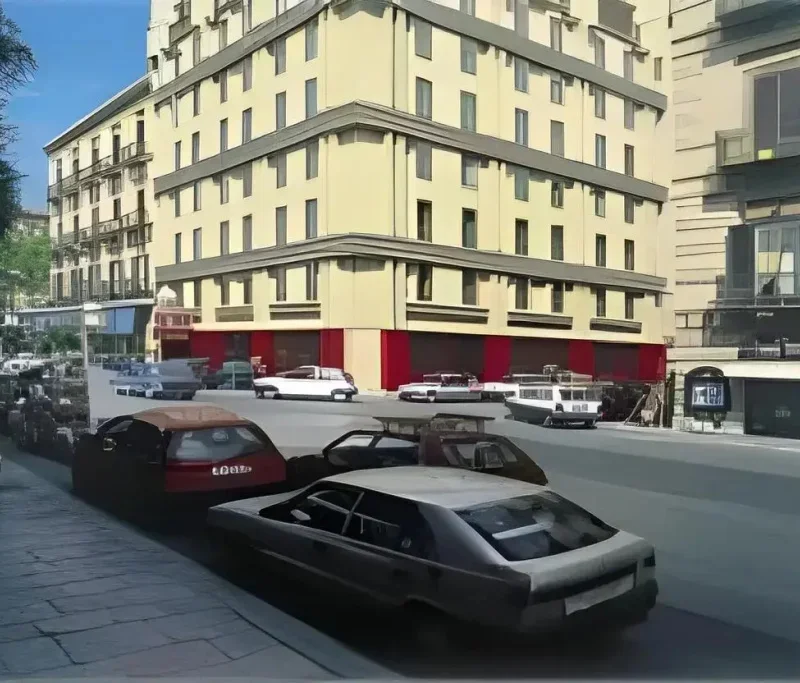 Hotel Politeama i Palermo set udefra ved Piazza Ruggero Settimo